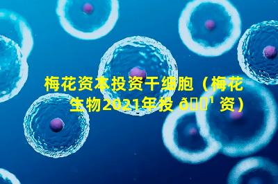 梅花资本投资干细胞（梅花生物2021年投 🌹 资）